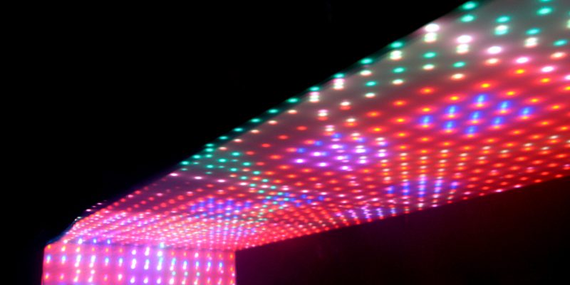 Lampu LED klub techno, suasana show Charlotte de Witte